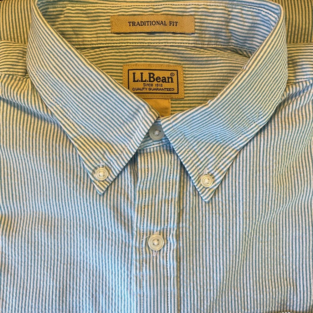 Short Sleeve Cotton Seersucker Button Down Shirt